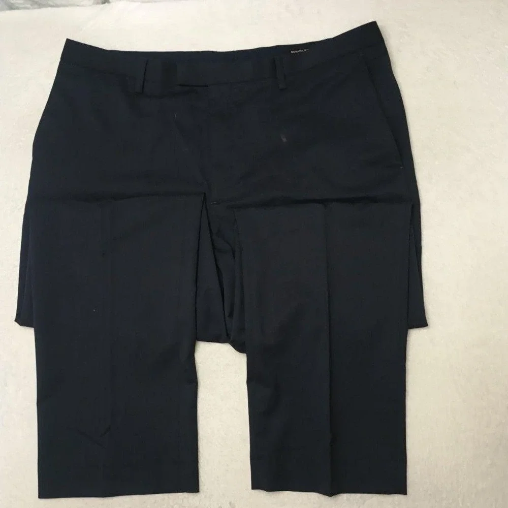 Banana Republic Pants Men 36x30 Blue Dress Slim 120s Marzotto Wool Suit Work